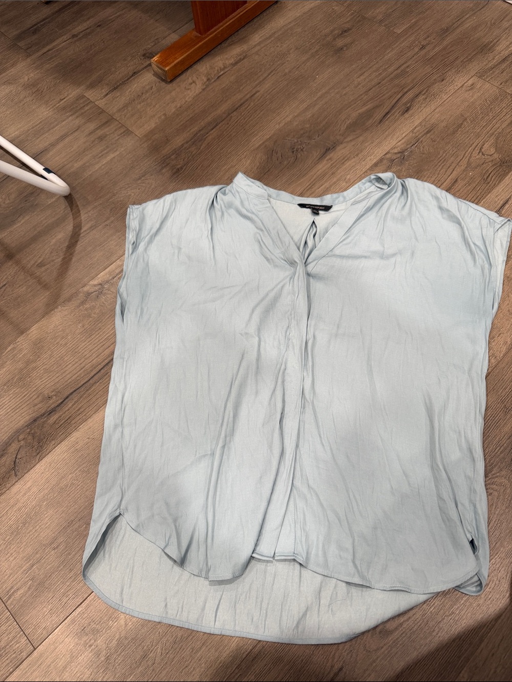 Banana Republic Light Blue V-Neck Cap Sleeve Blouse